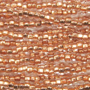 8/0 Czech Seed Bead, Copper Lined Crystal