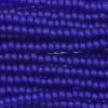 8/0 Czech Seed Bead, Frosted Transparent Cobalt Blue