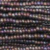 8/0 Czech Seed Bead, Frosted Transparent Amethyst AB