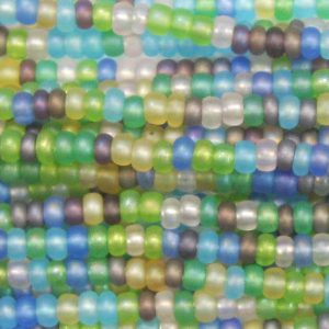 8/0 Czech Seed Bead, Frosted Summer Sins Mix