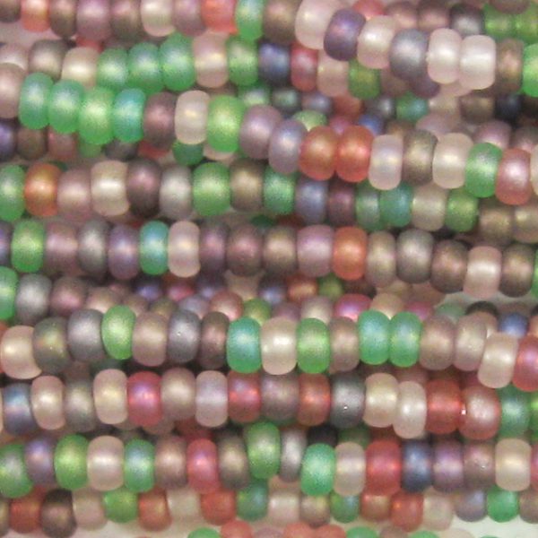 8/0 Czech Seed Bead, Frosted Spring Fever Mix