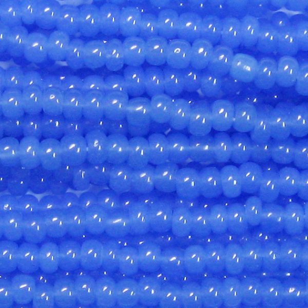 8/0 Czech Seed Bead, Waxy Sapphire Blue