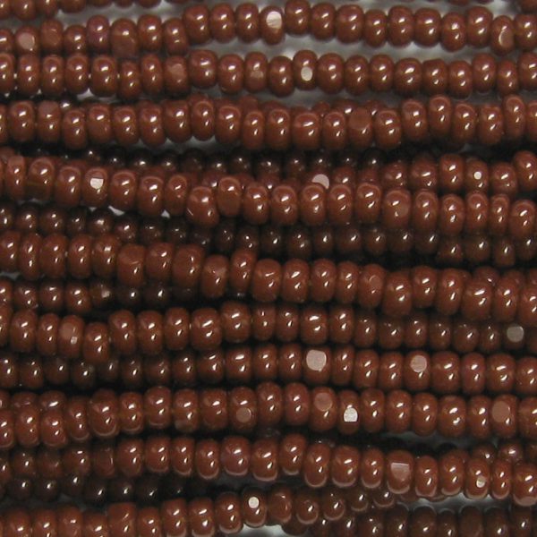 13/0 Czech Charlotte Cut Seed Bead, Opaque Dark Brown