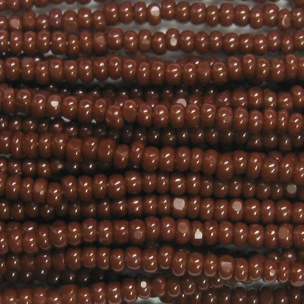 13/0 Czech Charlotte Cut Seed Bead, Opaque Dark Brown