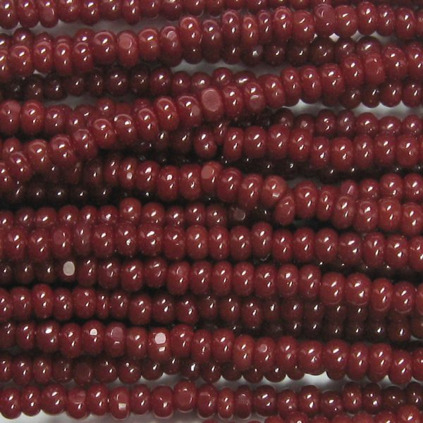 13/0 Czech Charlotte Cut Seed Bead, Opaque Maroon