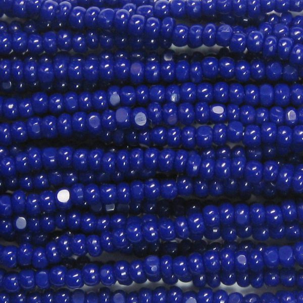 13/0 Czech Charlotte Cut Seed Bead, Opaque Navy Blue