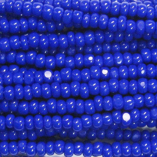 13/0 Czech Charlotte Cut Seed Bead, Opaque Royal Blue