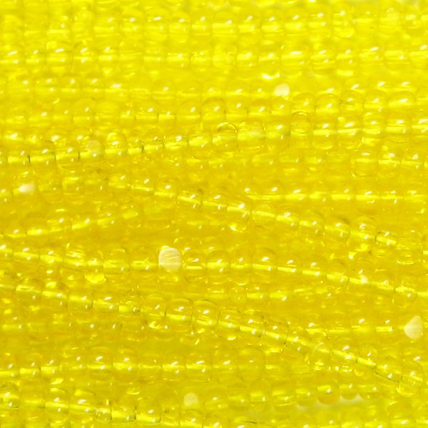 11/0 Czech Charlotte Cut Seed Bead, Transparent Citrine