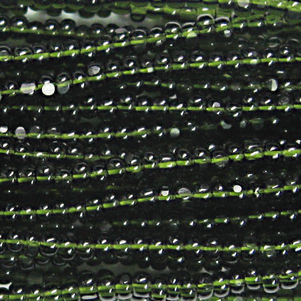 13/0 Czech Charlotte Cut Seed Bead, Transparent Dark Olivine