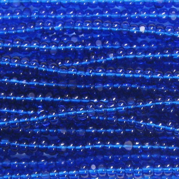 13/0 Czech Charlotte Cut Seed Bead, Transparent Capri Blue