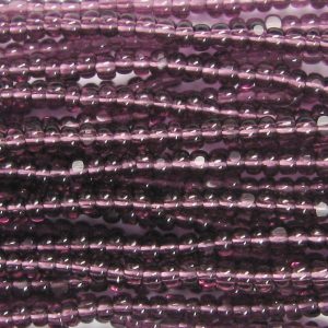 13/0 Czech Charlotte Cut Seed Bead, Transparent Amethyst