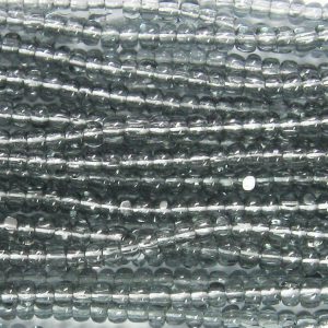 13/0 Czech Charlotte Cut Seed Bead, Transparent Black Diamond