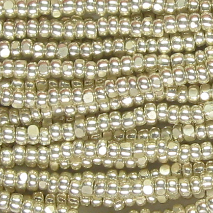 13/0 Charlotte Cut Metallic Galvanized Silver Czech Seed Bead