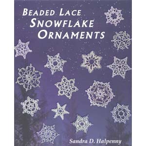 Beaded Lace Snowflake Ornament by Sandra D. Halpenny