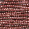 11/0 Czech Seed Bead, Opaque Brown Luster