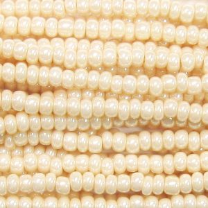 11/0 Czech Seed Bead, Ceylon Eggshell*