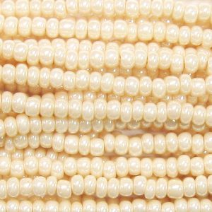 11/0 Czech Seed Bead, Ceylon Eggshell*