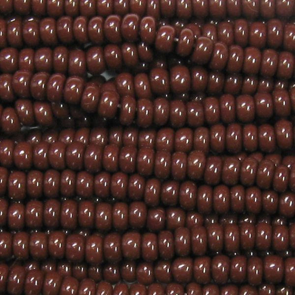 11/0 Czech Seed Bead, Opaque Dark Brown