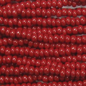 11/0 Czech Seed Bead, Opaque Maroon 