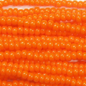 11/0 Czech Seed Bead, Opaque Dark Orange