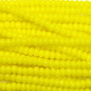 11/0 Czech Seed Bead, Opaque Corn Yellow
