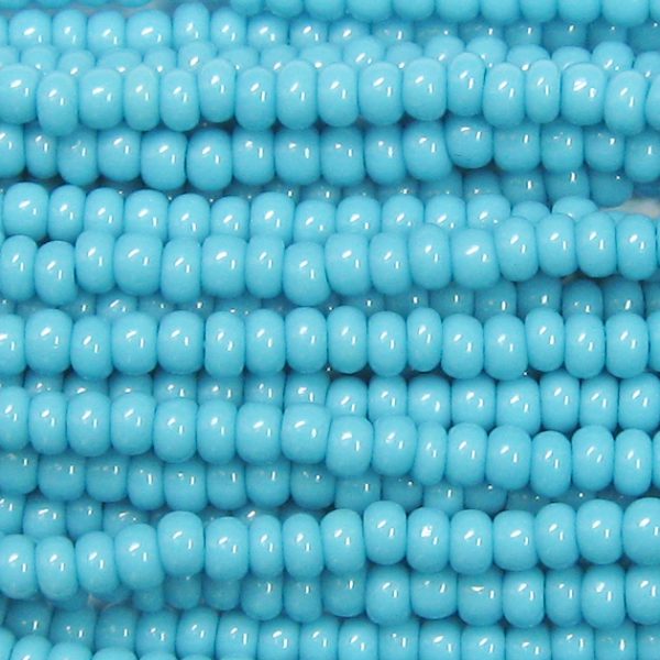 11/0 Czech Seed Bead, Opaque Blue Turquoise