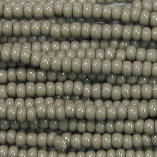 11/0 Czech Seed Bead, Opaque Grey