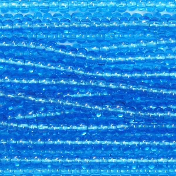 11/0 Czech Seed Bead, Transparent Dark Aqua Blue