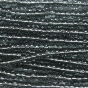 11/0 Czech Seed Bead, Transparent Black Diamond