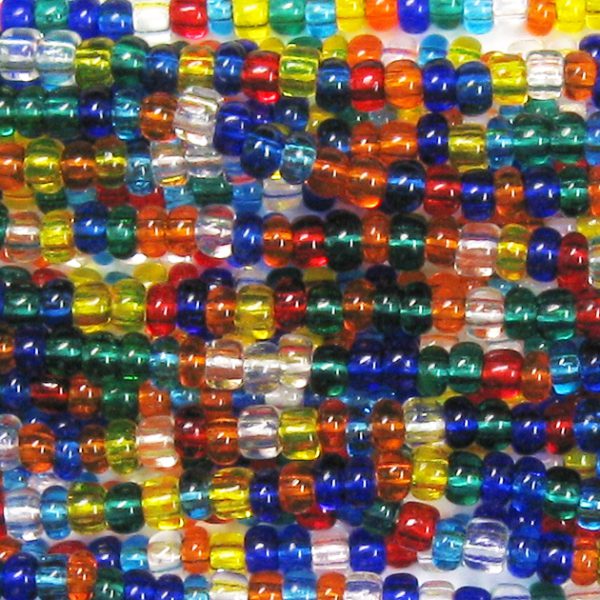 11/0 Czech Seed Bead, Transparent Rainbow Mix