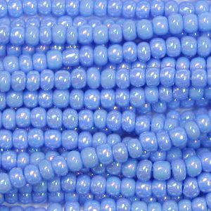 11/0 Czech Seed Bead, Opaque Light Sapphire Blue AB