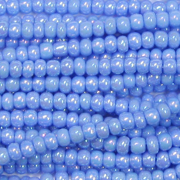 11/0 Czech Seed Bead, Opaque Light Sapphire Blue AB