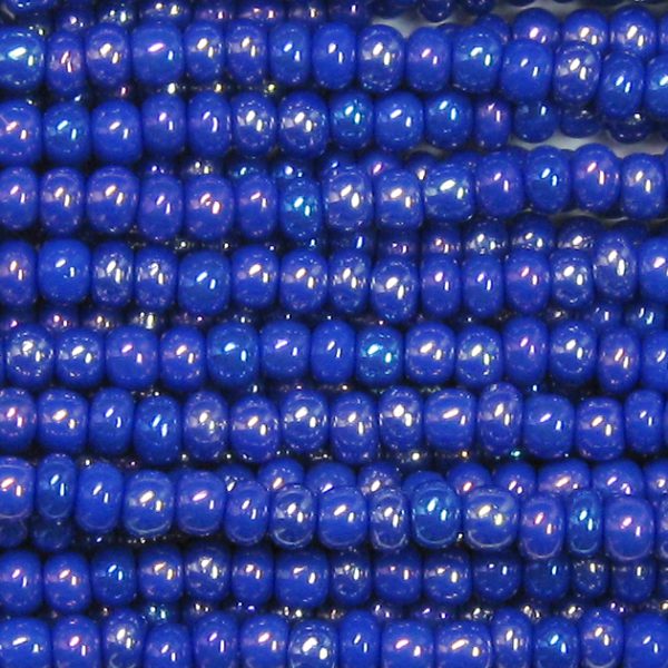 11/0 Czech Seed Bead, Opaque Royal Blue AB