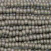 11/0 Czech Seed Bead, Opaque Grey AB