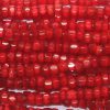 12/0 Czech Three Cut Seed Bead, Red Satin