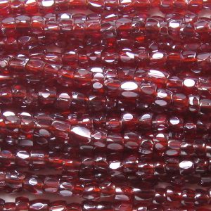 12/0 Czech Three Cut Seed Bead, Transparent Garnet Luster