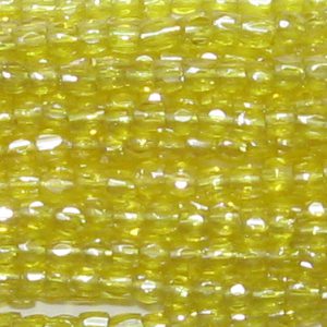 12/0 Czech Three Cut Seed Bead, Transparent Citrine Luster