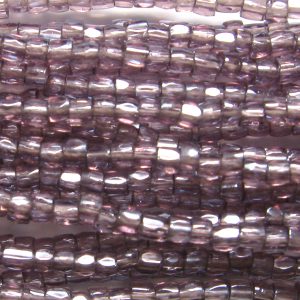 12/0 Czech Three Cut Seed Bead, Transparent Amethyst Luster