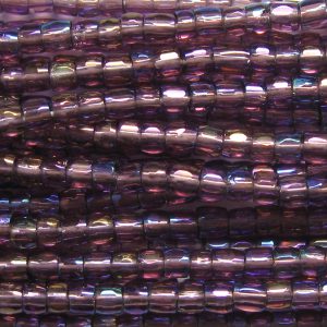 12/0 Czech Three Cut Seed Bead, Transparent Amethyst AB