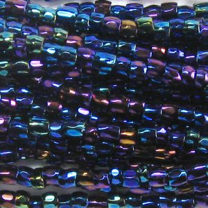 12/0 Czech Three Cut Seed Bead, Blue Iris