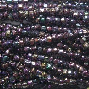 12/0 Czech Three Cut Seed Bead, Purple Iris