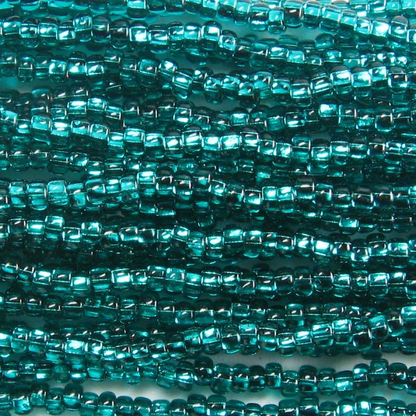 11-0 Silver Lined Emerald Green Czech Seed Bead