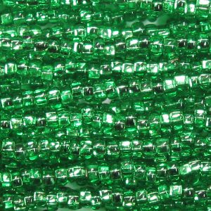 11-0 Silver Lined Light Minty (Peridot) Green Czech Seed Bead