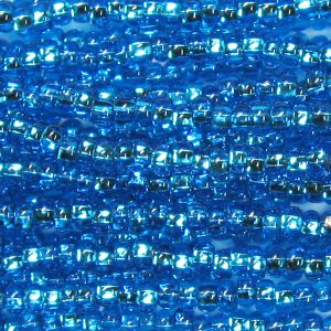 11-0 Silver Lined Aqua Blue Czech Seed Bead