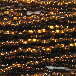 11-0 Silver Lined Smoke Topaz Brown Czech Seed Bead