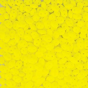 2.5x5mm SuperDuos Neon Yellow