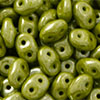 2.5x5mm SuperDuos Opaque Olive Green Luster