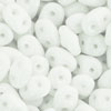 2.5x5mm SuperDuo, Opaque White Luster