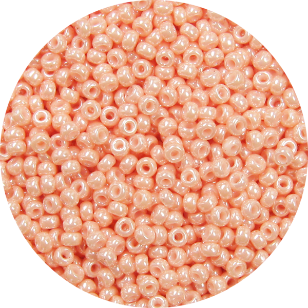 11/0 Japanese Seed Bead, Opaque Peach Luster