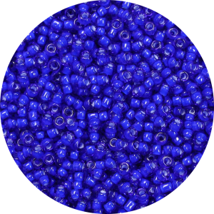 11-0 Two Tone Lined Cobalt Blue-White Japanese Seed Bead